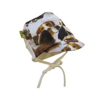Caciula Piticot C265NN cu cozoroc si print digital catelusi, ecru cu maro, 42 cm Caciula Piticot C265NN cu cozoroc si print digital catelusi, ecru cu maro, 42 cm