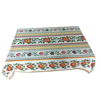 Fata de masa din bumbac 100%, cu imprimeuri, Marime M 145 cm x 145 cm, CARINA 1 Fata de masa din bumbac 100%, cu imprimeuri, Marime M 145 cm x 145 cm, CARINA 1