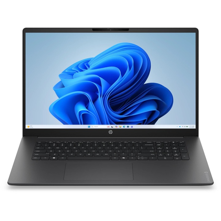 Laptop HP OmniBook 3 AI, 17.3" Full HD, AMD Ryzen™ 7 250 pana la 5.1 GHz, 24 GB RAM DDR5 5600, 512 GB SSD, AMD Radeon Graphics, Windows 11 Home, Black 512 GB