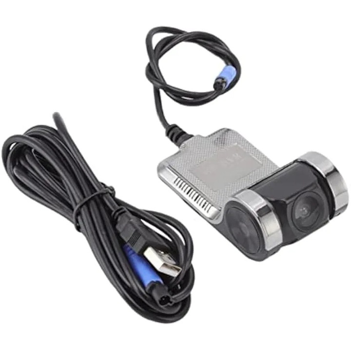 Camera auto HD nocturna cu asistenta la condus ADAS, inregistrator DVR USB, Detectare miscare, inregistrare video in bucla pentru condus in siguranta