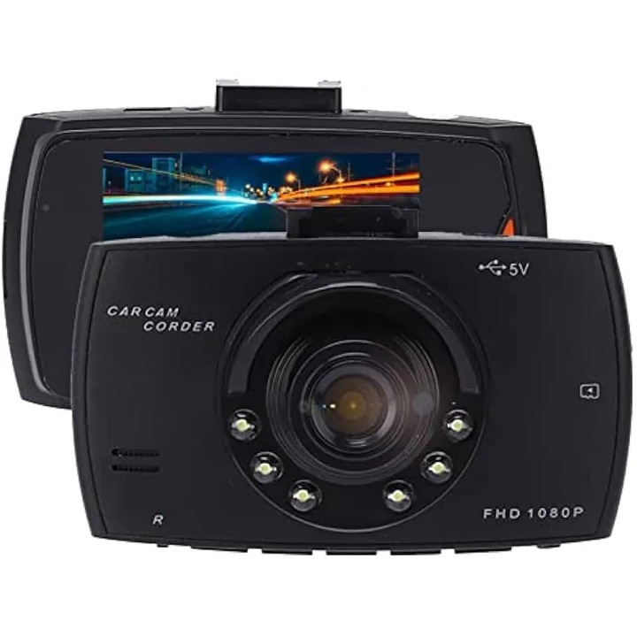 Camera auto, inregistrator auto Full HD 1080P, camera video cu unghi larg de 170 de grade, supraveghere video nocturna, senzor de parcare in bucla automata
