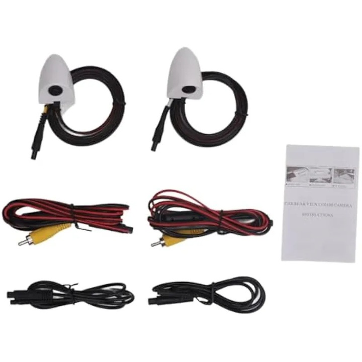 Camera de marsarier auto de inalta rezolutie AHD 720P cu unghi larg pentru vehicule DC12V, neagra (alba)