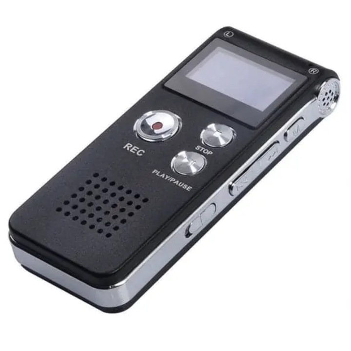 Dictafon digital 31CJ-K0274-260904-2941, 8GB, recunoastere vocala si reducere zgomot, inregistrare >30 ore, redare 7 ore, difuzor incorporat, MP3/WAV, negru