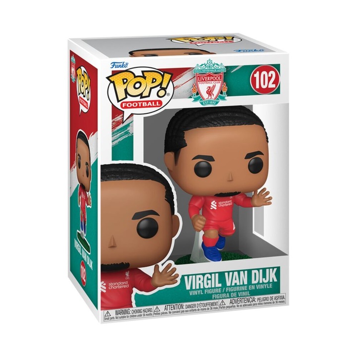 Фигурка Funko POP! Football 102 Virgil van Dijk, Liverpool, винил, многоцветен