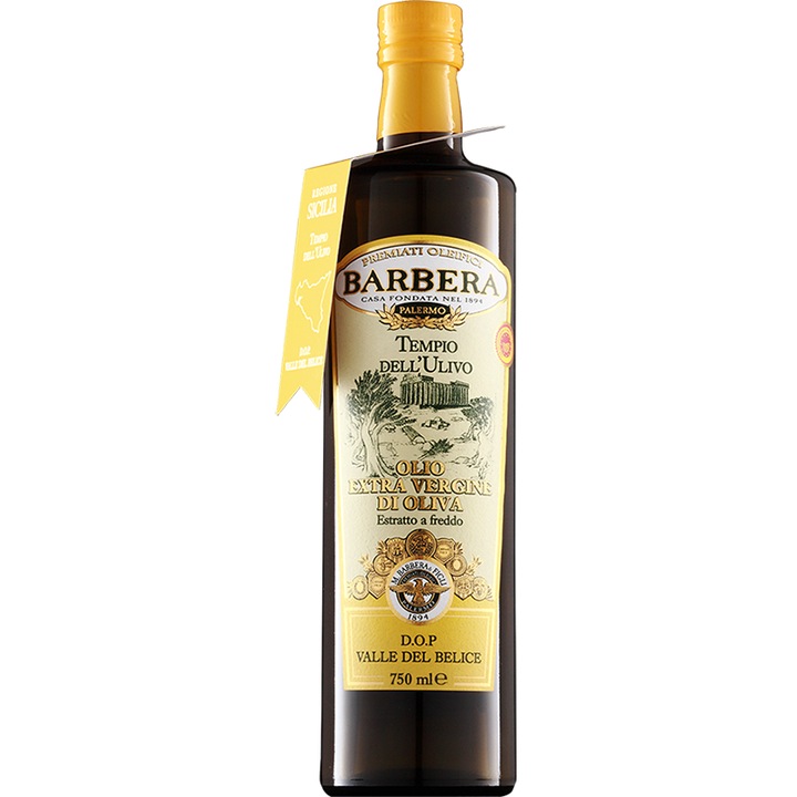 Ulei de masline extra virgin, Barbera, TEMPIO DELL'ULIVO Valle del Belice, DOP, 750 ml