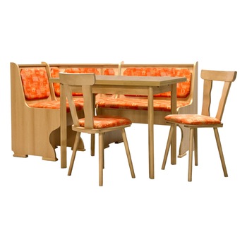 Coltar bucatarie Anna Elvila cu masa extensibila si 2 scaune, Fag 3466-1014 Coltar bucatarie Anna Elvila cu masa extensibila si 2 scaune, Fag 3466-1014