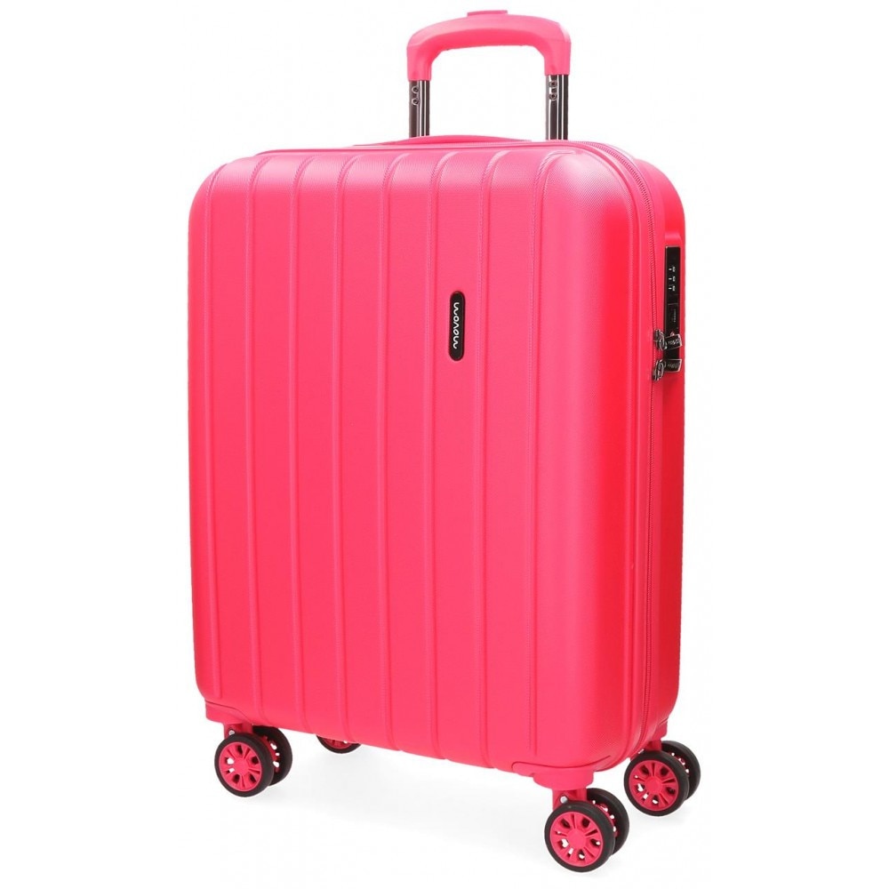 Troler ABS 55 cm 4 roti Movom Wood fuchsia