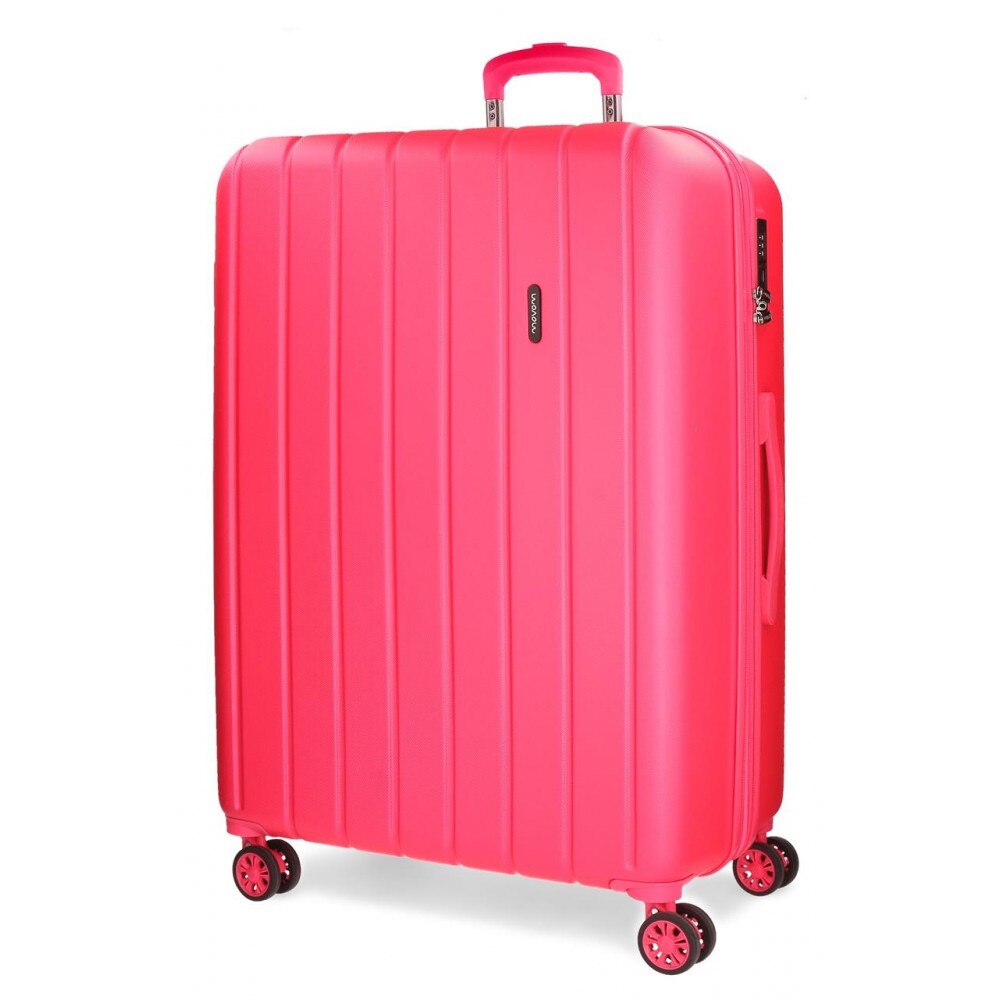 Troler ABS 75 cm 4 roti Movom Wood fuchsia