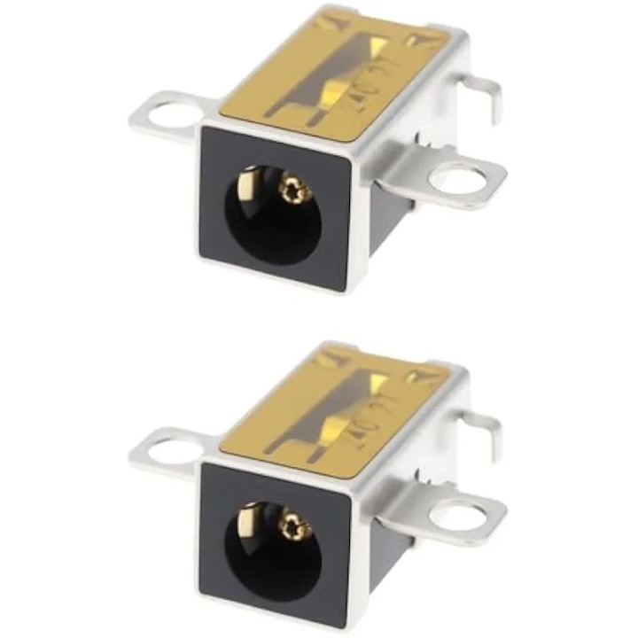 Комплект от 2 DC захранващи жака за лаптоп, K0582-CJ-260904-2629, съвместим с Lenovo IdeaPad 3 15ITL05 / 81X8 / 81X800ENUS, метал с изолация, черен