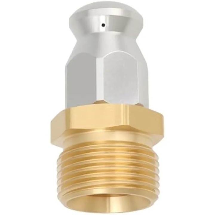 Duza de curatare pentru conducte, conector M22 masculin K0582-CJ-260904-3215, 14 mm, 1 orificiu frontal + 3 orificii posterioare, otel inoxidabil, 1 buc