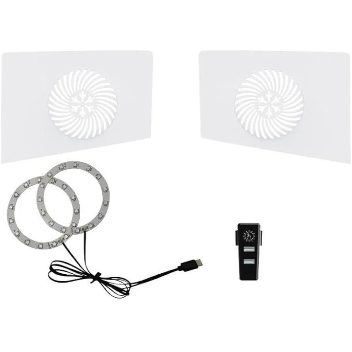 Placi de inlocuire pentru consola PS5 Slim cu inel de lumina LED RGB