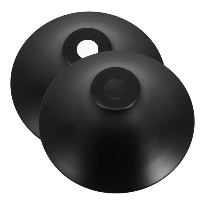 Чашка-държач за лампа FQ-K0276-20260905-107, желязо, черен, отвор 1 см, 7,2 x 7,2 x 3,8 см, комплект 2 броя