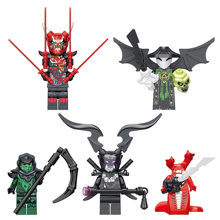 Set de figurine constructibile compatibile cu LEGO, Moro Basilisk Omega KP-QQ-K0497-260901-024, minifigurine si accesorii, multicolor