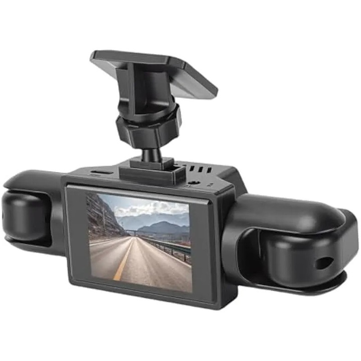 Camera auto cu 4 canale, inregistrare 1080P fata/spate stanga/dreapta, ecran de 2, 0 inci, vedere la 360° cu inregistrare in bucla, sursa de alimentare incorporata pentru masini, camioane, SUV-uri