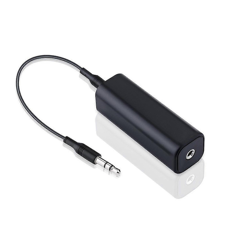 Földhurok zajszűrő 3,5 mm fg-k0509--260827-6167, sztereó, 20Hz-20kHz, fekete, 59 x 20 x 18 mm