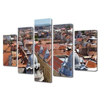 Set Tablouri Multicanvas BTex 5 Piese ArtDecoMag Modern Urban Orase Cluj in centru, 80 x 150 cm Set Tablouri Multicanvas BTex 5 Piese ArtDecoMag Modern Urban Orase Cluj in centru, 80 x 150 cm