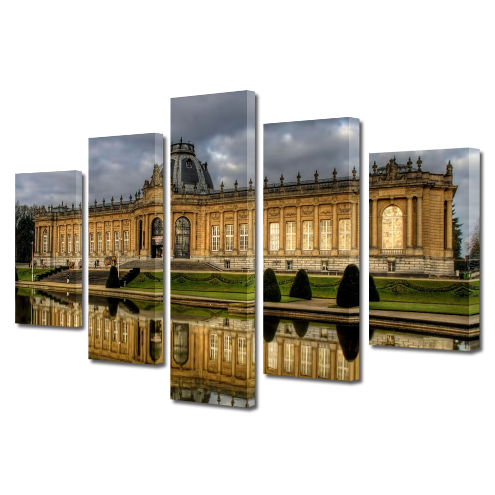 Set Tablouri Multicanvas BTex 5 Piese ArtDecoMag Modern Urban Orase Belgia, 100 x 175 cm