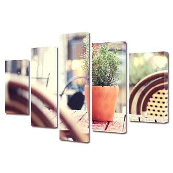 Set Tablouri Multicanvas BTex 5 Piese ArtDecoMag Modern Urban Orase Cafenea in oras, 100 x 175 cm Set Tablouri Multicanvas BTex 5 Piese ArtDecoMag Modern Urban Orase Cafenea in oras, 100 x 175 cm