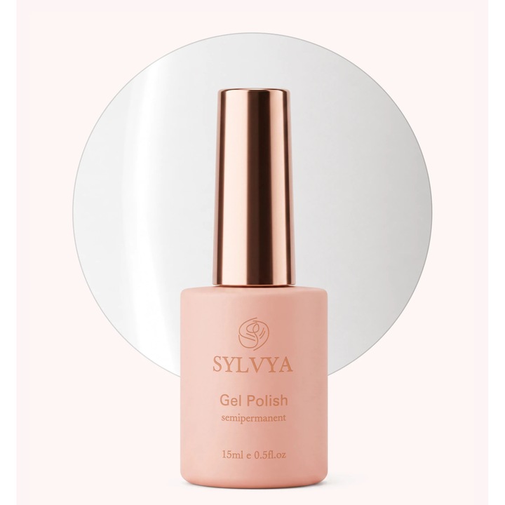 SYLVYA Gel Polish Semipermanent - 15 ml Polish Super White 01