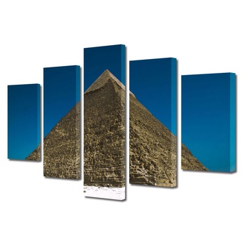 Tablou Multicanvas BTex 5 Piese ArtDecoMag Modern Urban Orase Piramida din Giza Egipt, 120 x 225 cm Tablou Multicanvas BTex 5 Piese ArtDecoMag Modern Urban Orase Piramida din Giza Egipt, 120 x 225 cm