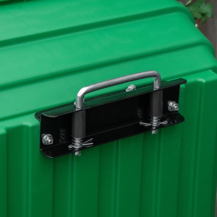Carucior de gradina Corenia QRE-1022404, baca basculanta 125 L, capacitate 200 kg, 4 roti pneumatice, maner EVA, verde