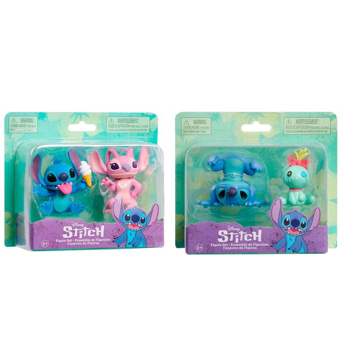 Комплект от 2 фигурки Just Play, Disney Stitch, 7,5 см, асорти модели