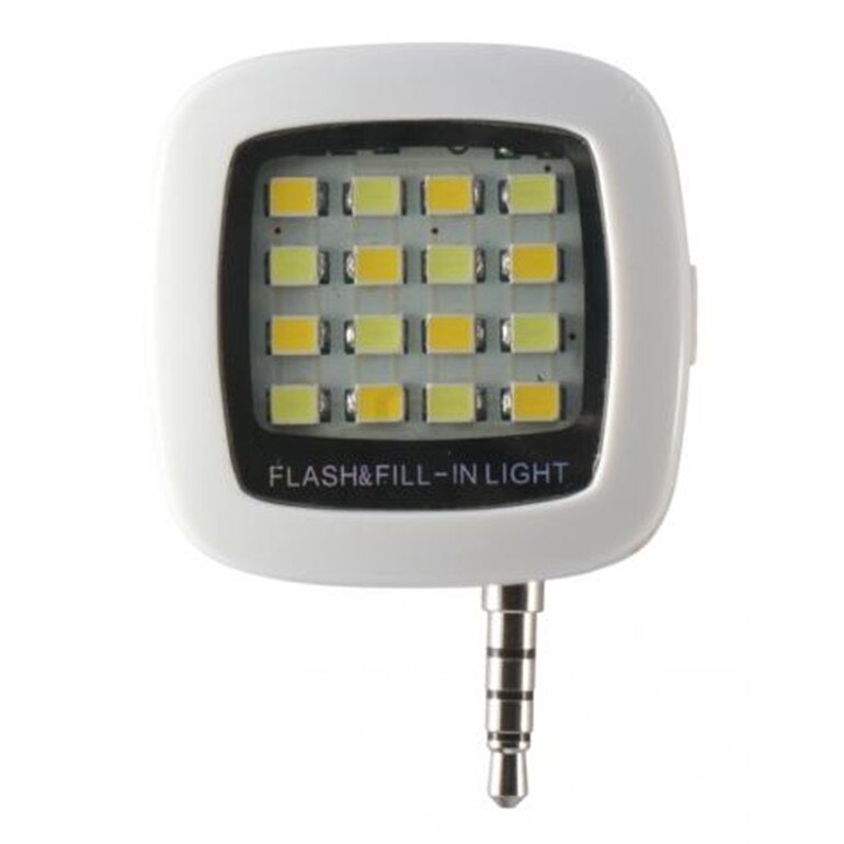 Selfie Flash KSIX cu jack de 3.5 mm, pentru Smartphones, Alb, BXFLASH01