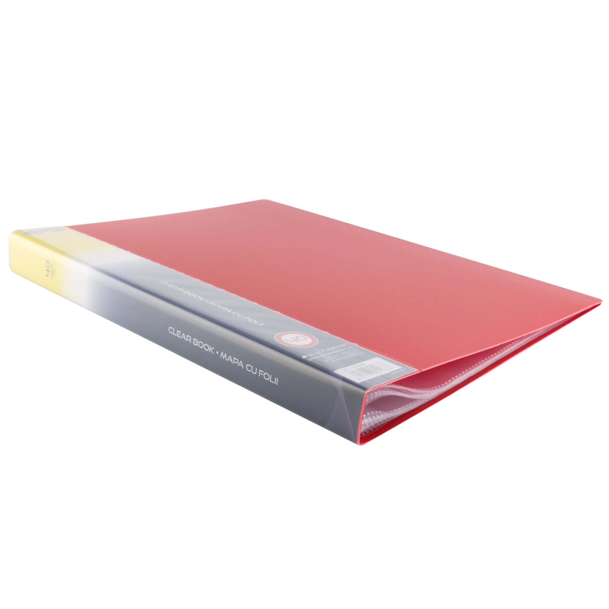 Mapa PVC A4 cu 40 folii, coperta rosu DP Office - eMAG.ro