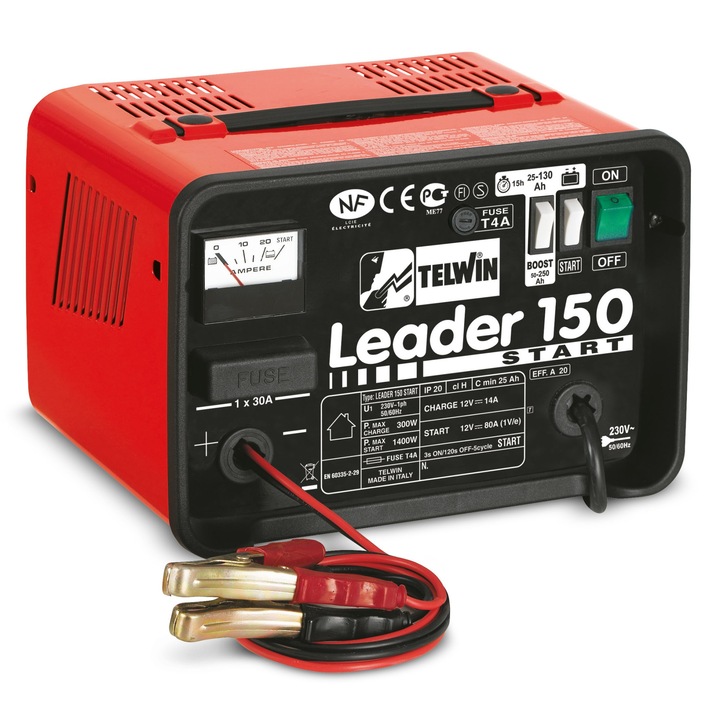 Incarcator baterii + Robot pornire Telwin Leader 150Start, 12 V, Incarcare 20 A, Pornire 140 A