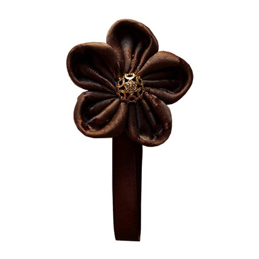 Magnet perdea floare simpla maro-ciocolata