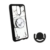 Husa Silicon Pop Case Xiaomi Redmi 4A cu Suport Telescopic Atasat si Suport Pop Inclus, White Marble