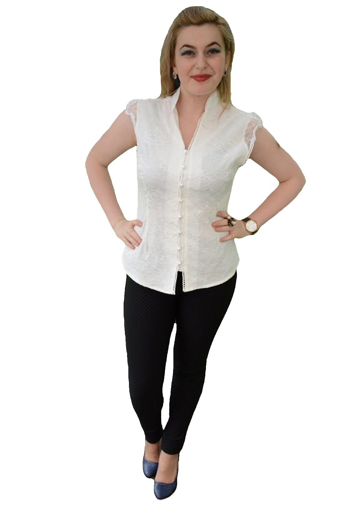 Camasa de zi cu croiala clasica, D&J Exclusive, Crem