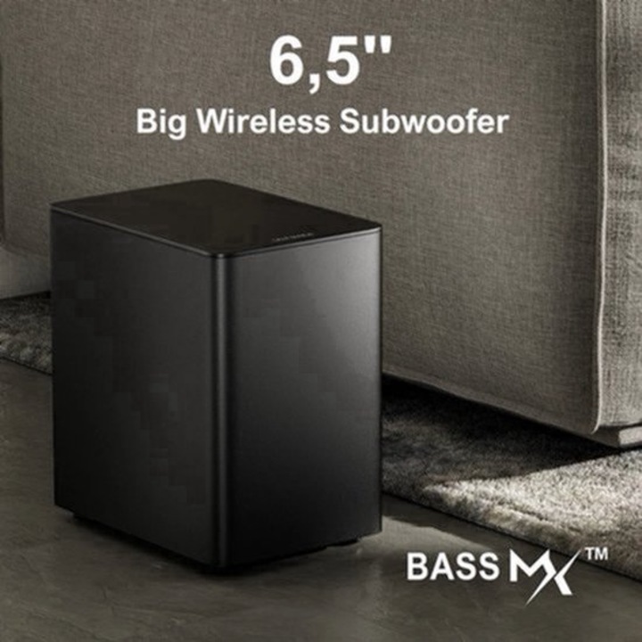 Soundbar Corenia QRE-2006965 7.1, 460W, Dolby Atmos, subwoofer wireless 6,5", Bluetooth 5.3, HDMI eARC, negru