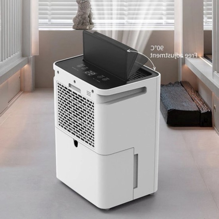 Dezumidificator Corenia QRE-2009000, 12L/zi, rezervor 3.0L, panou tactil smart, functie uscare rufe, 38 dB, 190W, alb, 41.4×24×29 cm