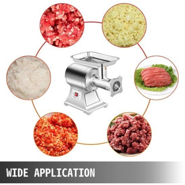 Masina de tocat carne electrica Corenia QRE-2012454, 1100 W, 193 rpm, inox, argintiu