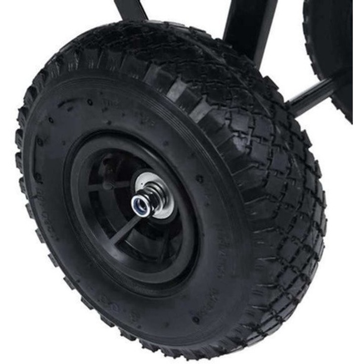 Roaba Corenia QRE-2018712, cadru metalic, capacitate 300 kg, 4 roti all-terrain, maner ergonomic, negru