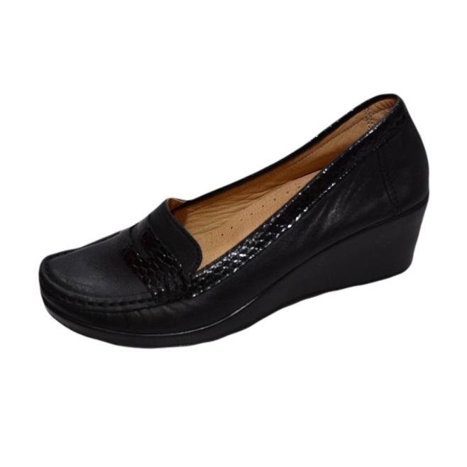 Pantofi de zi cu talpa usoara, ortopedica,D&J Exclusive, Negru