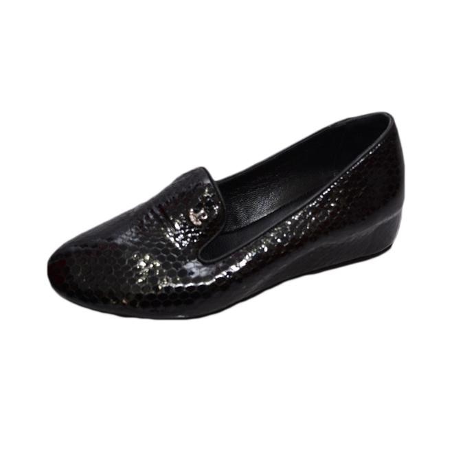 Pantofi casual cu talpa tip pana mica, D&J Exclusive, Negru