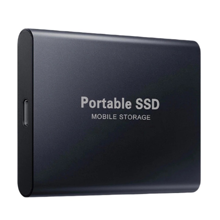 SSD extern portabil 31LPKP-K0274-260905-349, 2TB, carcasa metalica, negru, USB-C