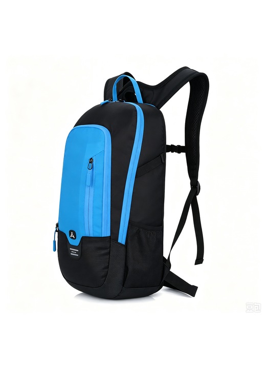 Rucsac pentru bicicleta, mic, cu sistem de hidratare, reflectorizant si respirabil, negru/albastru
