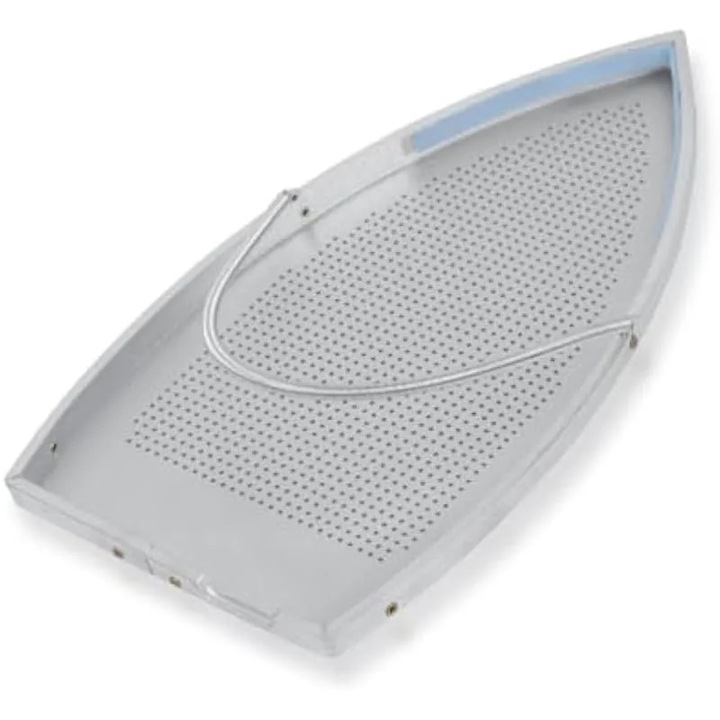 Protectie talpa universala pentru fier de calcat K0584-CJ-260905-1481, din aluminiu cu strat antiaderent si orificii pentru abur, argintiu-gri, 23 x 12,3 cm