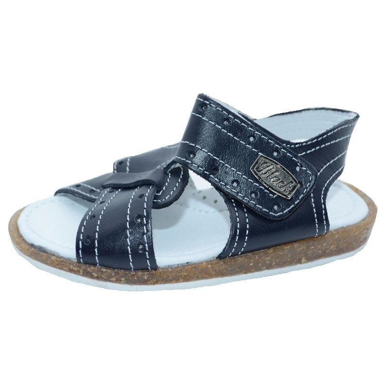 Sandale ortopedice din piele pentru baieti SMALL FOOT SMF22-N, Negru, 23