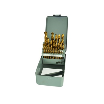 Set 28 burghie titan pentru metal HSS 1.5-13.0mm, GEKO G38235 Set 28 burghie titan pentru metal HSS 1.5-13.0mm, GEKO G38235