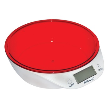 Cantar de bucatarie KingHoff, capacitate 5 Kg, rosu Cantar de bucatarie KingHoff, capacitate 5 Kg, rosu