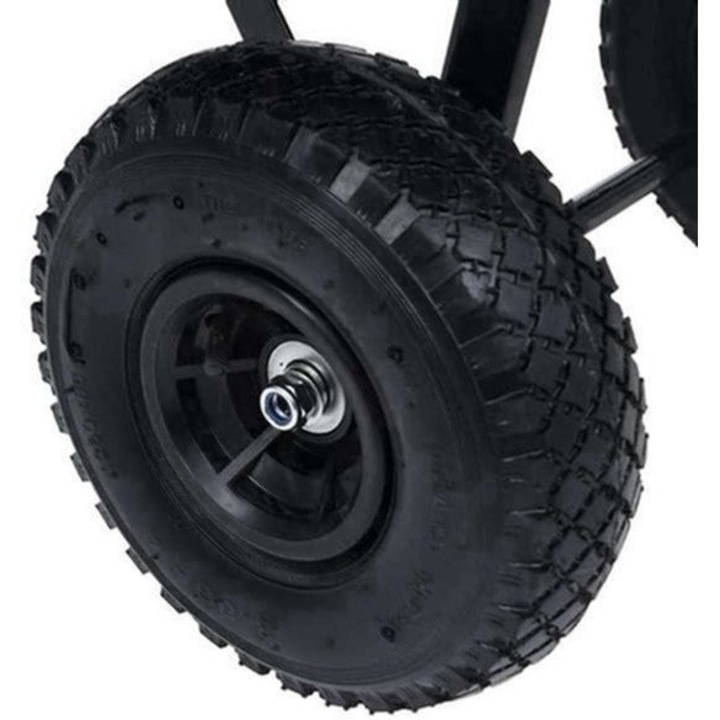 Roaba Corenia QRE-2024334, cadru metalic, capacitate 300 kg, 4 roti all-terrain, maner ergonomic, negru