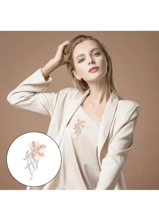 Brose cu diamante, nasturi decorativi, nasturi aurii, brosa de lux creata in stil vintage, eleganta, unica, cu cristal, clema pentru flori, accesorii, design pentru rochii, imitatie de perle, buchet de flori, cadou