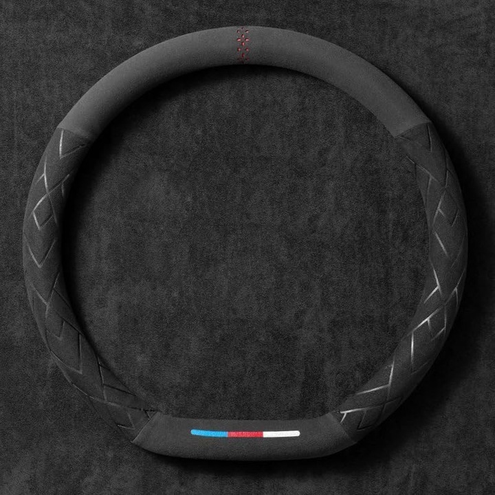 Husa volan - Husa volan moale din microfibra pentru Audi A1 A2 A3 A4 A5 A6 A6E-TRON A7 A8 AICON Cabriolet COUPE, Design sportiv, Antiderapant, Respirabil si inodor