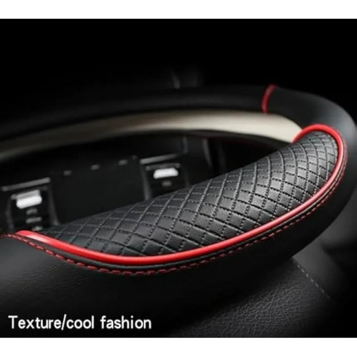 Husa pentru volan auto pentru VW Multivan T7 2021 2022 2023 2024+ 38cm, husa pentru volan auto din piele, antiderapanta, respirabila, rezistenta la uzura, accesorii, albastru B