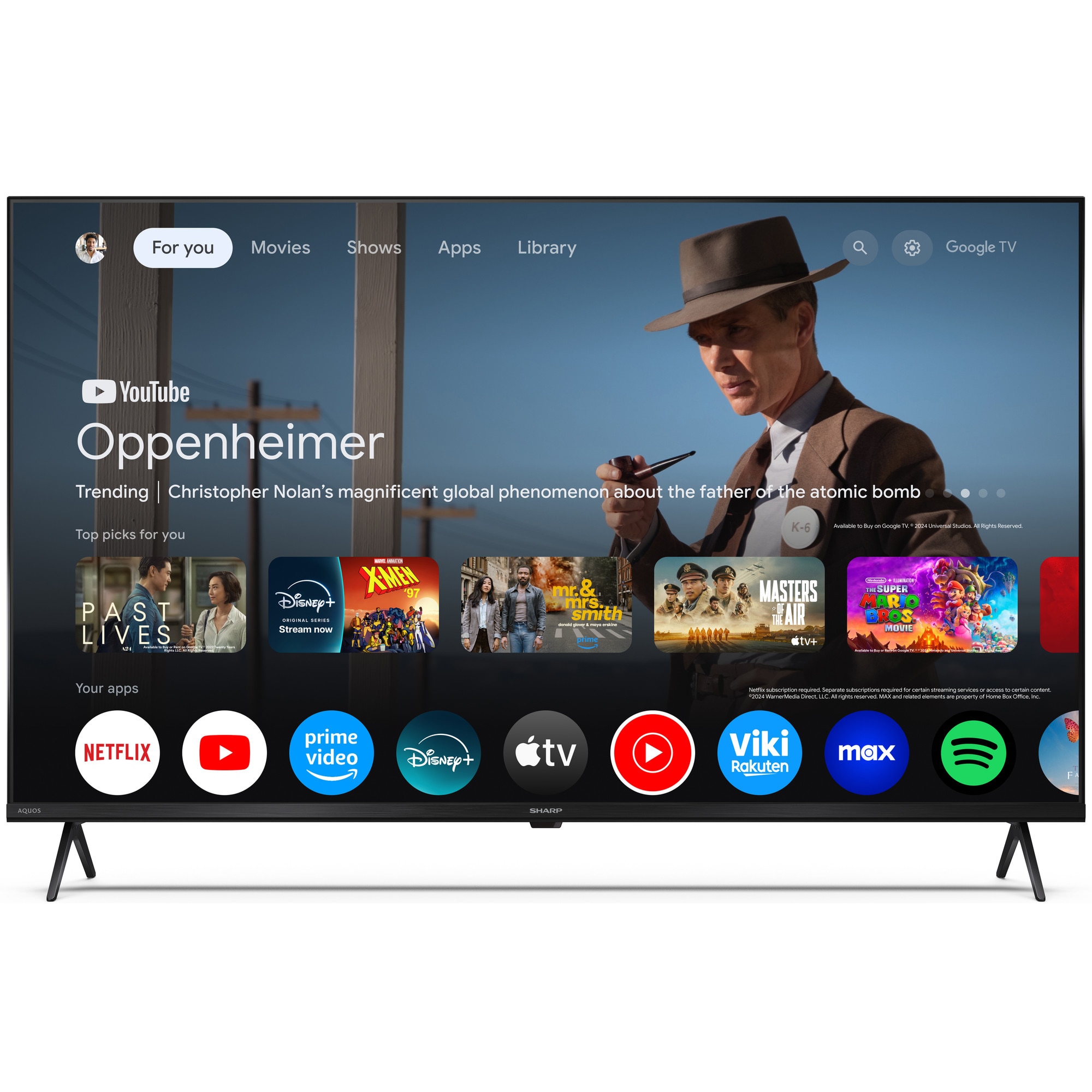 Televizor Sharp QLED 43HP5265E, 108 cm, Smart Google TV, 4K Ultra