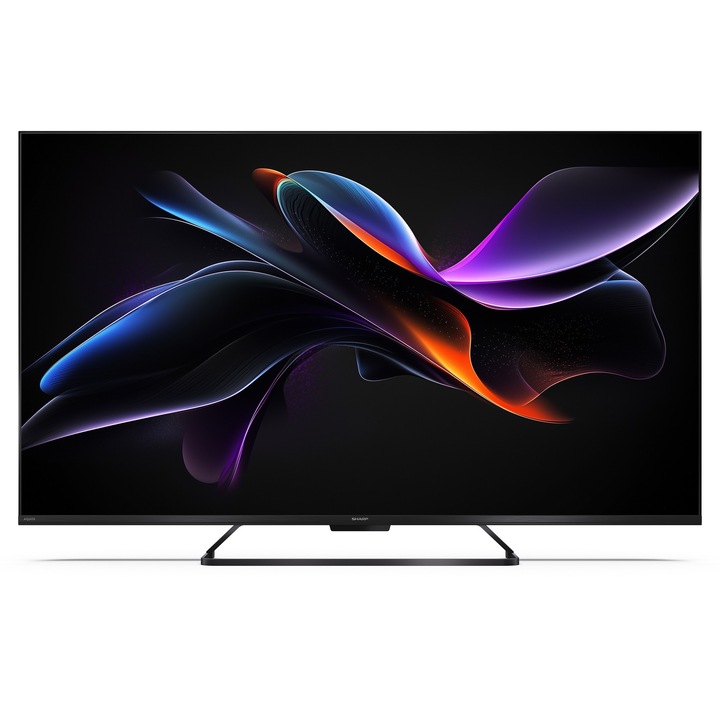 Televizor Sharp QLED 50HR7265E, 126 cm, Smart Google TV, 4K Ultra HD, 144Hz, Clasa F